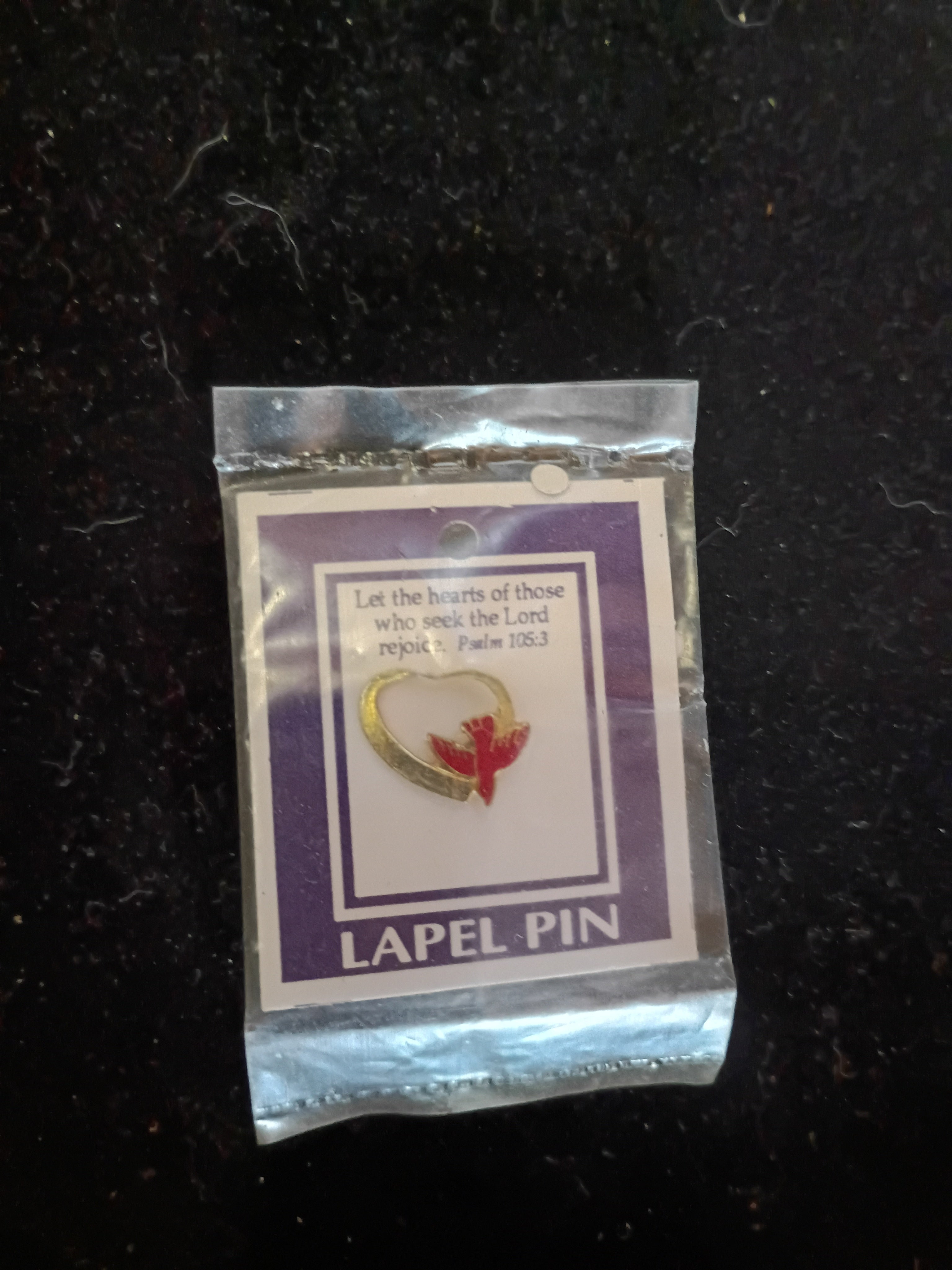 Heart and Dove Pin